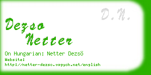 dezso netter business card